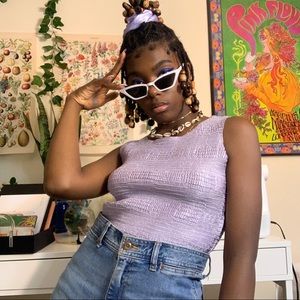 SOLD ON DEPOP Lavender Vinatge Textured Tank Top